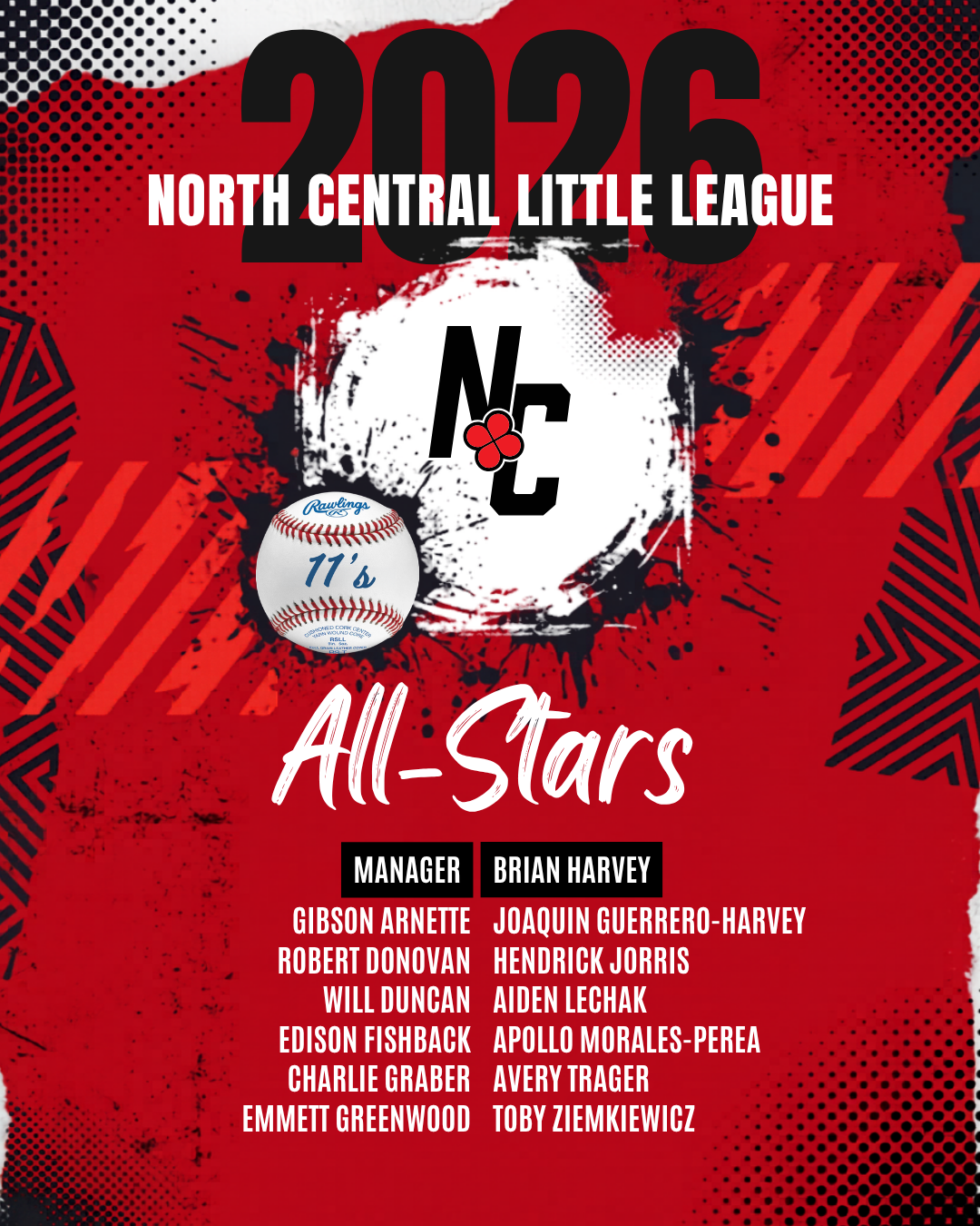 2026 11's Baseball All-Stars