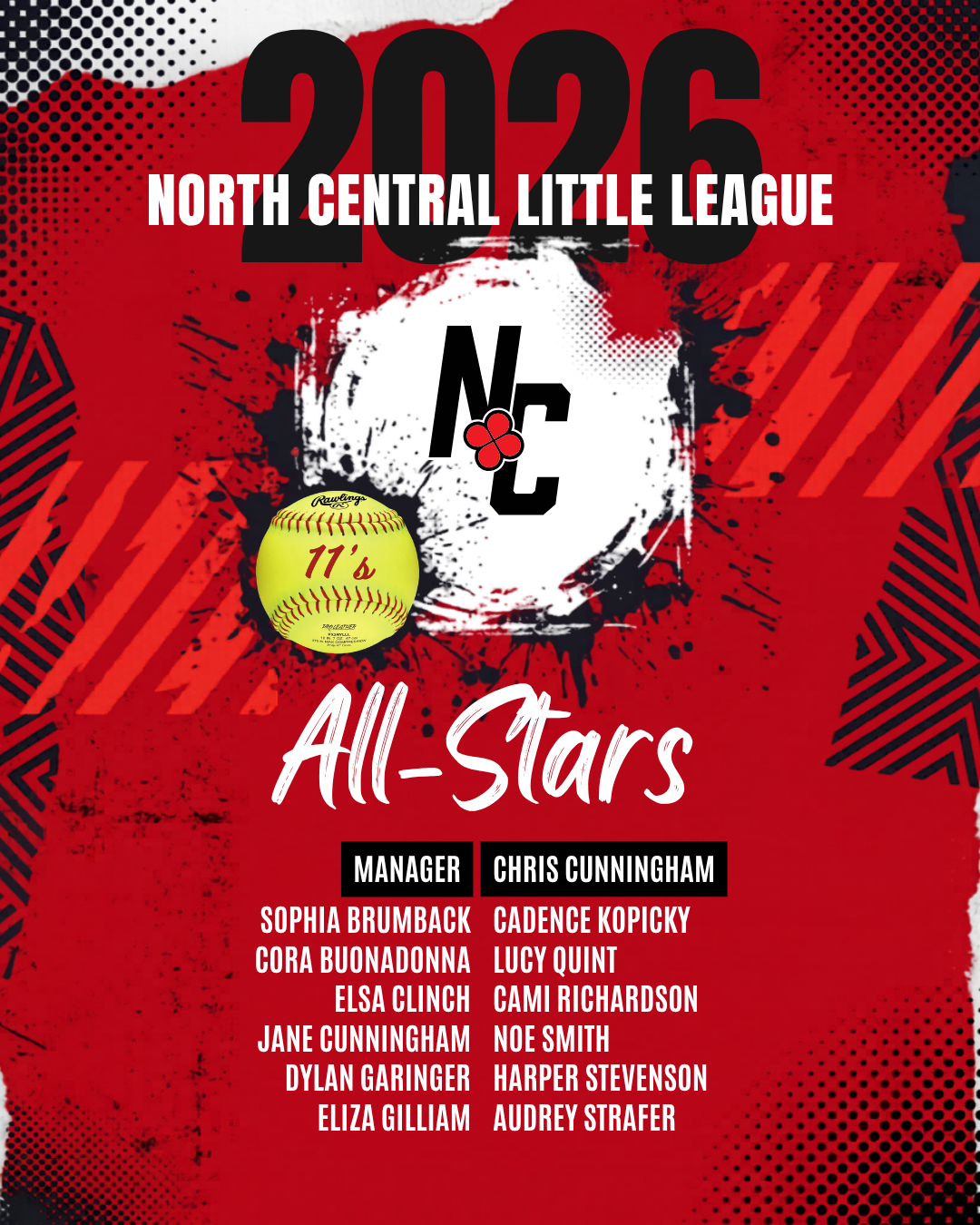 2026 11's Softball All-Stars