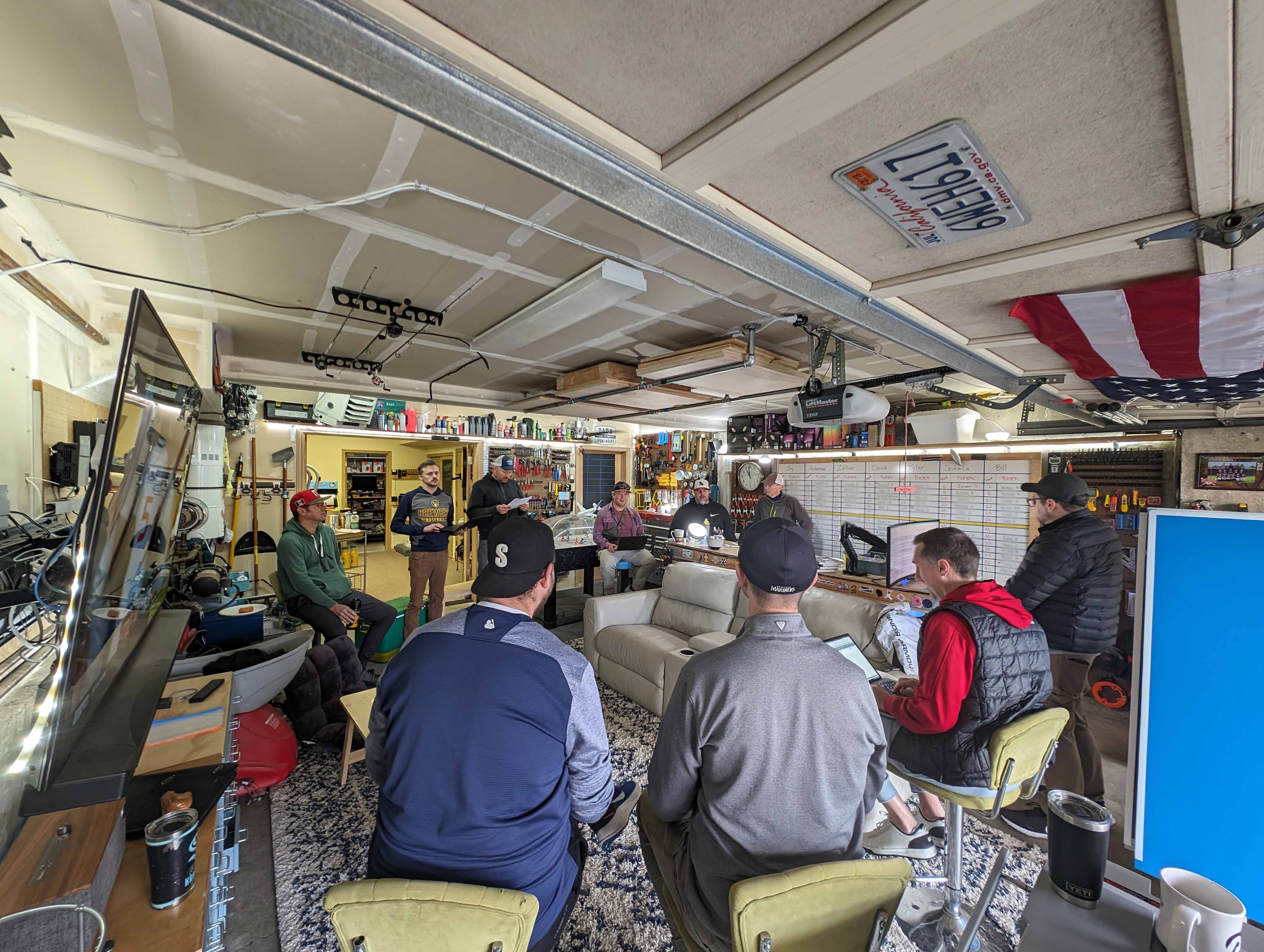 AAA draft room preparation scene