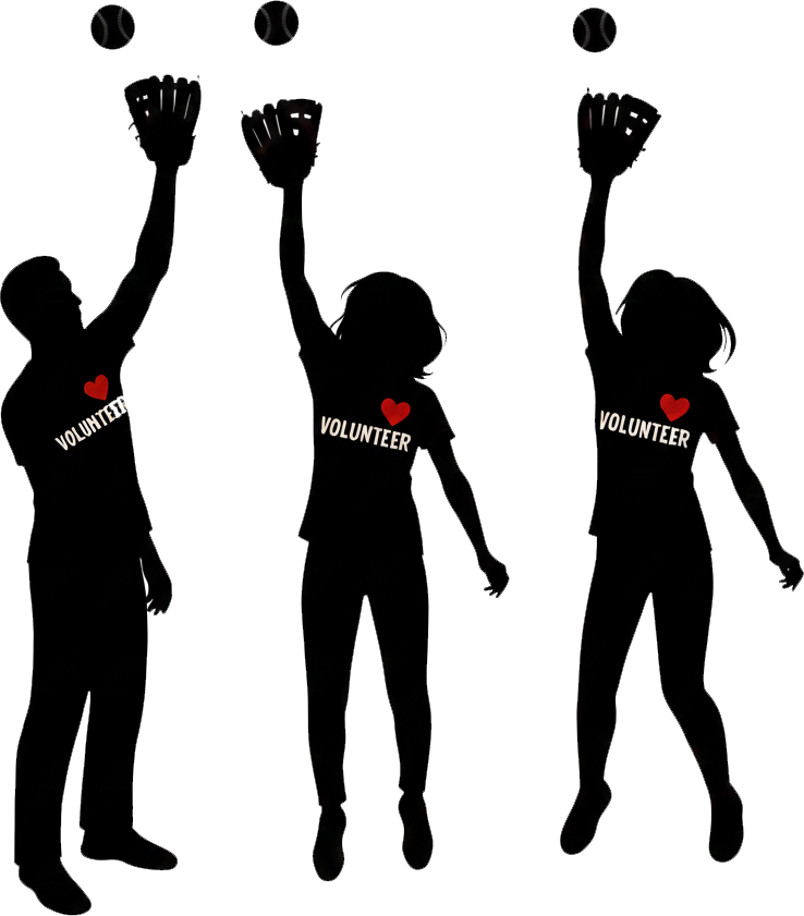 Field crew volunteers preparing the diamond