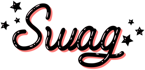 Swag word lettering with stars